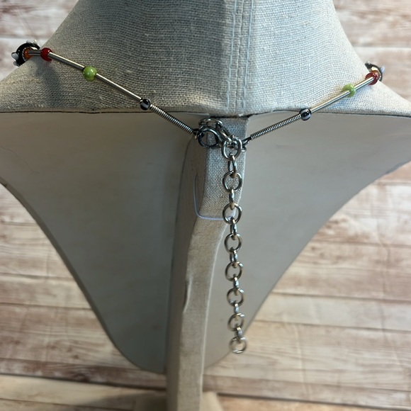 Hand Crafted Choker Multicolor Tribal Influenced - Picture 4 of 8